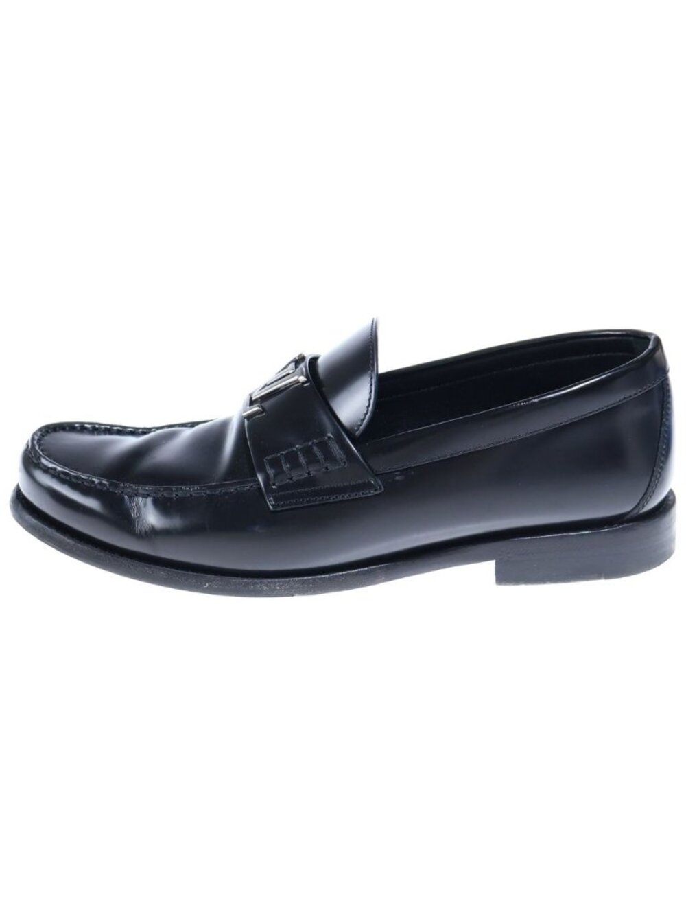 Louis Vuitton LV Logo Major Loafers Black FA